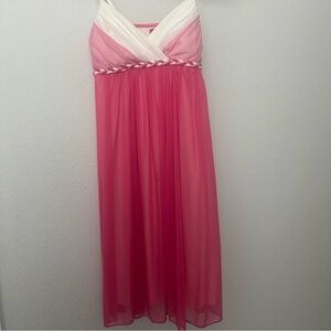 Pink and White Dress